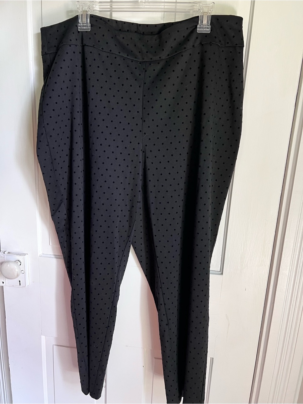 Jones New York Women’s Black Polka Dot Stretch Skinny Pants size 3XL
